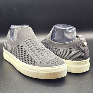 Steve Madden Charcoal Knit Slip-On Sneakers